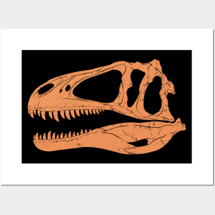 Acrocanthosaurus fossil skull Posters and Art